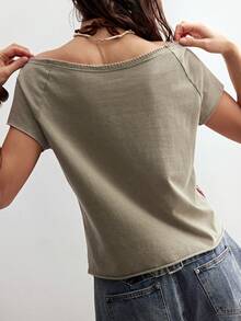 Bohemela Women's Floral Print Raglan Short Sleeve Casual T-Shirt Women's Short Sleeve Tops Women's Tops For Summer New T Shirt,Summer Top - Multicolor - View 7