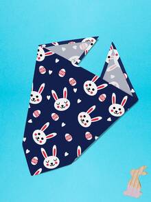 PETSIN Easter Day Dog Bandanas Pet Bibs With Easter Rabbit & Eggs Print Pet Bandanas Dog Bandanas Bibs Triangle Dog Scarf Colorful Pet Dog Bandanas For Medium Large Dog Costume Accessories Decoration - Multicolor - View 7