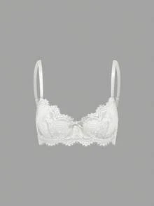ROMWE Set de 3 bralettes casuales sin aros con adorno de encaje - Multicolor - Ver 5