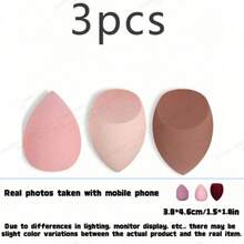 3/6/9/12pcs Water-Absorbent Makeup Sponges, Water-Absorbent Polyurethane Makeup Sponges - Suitable For Liquid, Cream, And Powder Foundations - Available In Multiple Colors - Multicolor - View 12