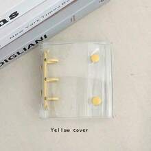 迷你三孔马卡龙活页夹封面，双扣DIY收藏册，20个3英寸明信片卡套，偶像韩流卡片，学习用品，返校季 - 彩色 - 查看 23