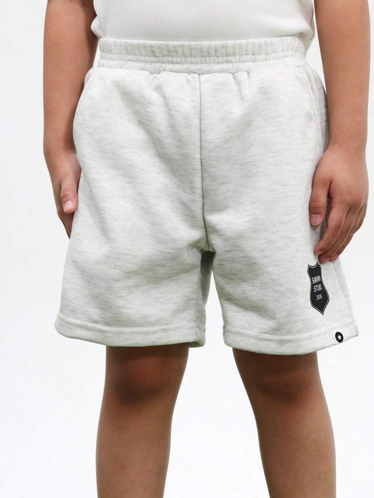 Boys Team Co-Ord Set With Short Sleeve Graphic Print T-Shirt And Casual Shorts With Logo Shield Badge For Summer Active Wear , World Cup