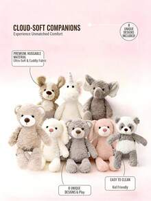 POKOJA LAND Small Animal Doll Cute Animal Plush Toy With Long Limbs And Vivid Expressions, Soft Touch, 8 Options, Holiday And Birthday Gifts For Family And Friends, Home Decoration - Multicolor - View 3
