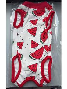 1pc Soft And Thin Cat Spay & Neuter, Weaning Recovery Outfit, Flexible 4-Leg Design To Prevent Licking, Warm - Red - View 8