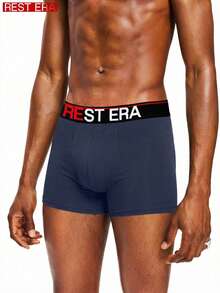 7pcs/Pack Men's Letter Printed Boxer Briefs Boxer Shorts Multipack Rest Era Underwear - Multicolor - View 5