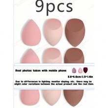 3/6/9/12pcs Water-Absorbent Makeup Sponges, Water-Absorbent Polyurethane Makeup Sponges - Suitable For Liquid, Cream, And Powder Foundations - Available In Multiple Colors - Multicolor - View 8