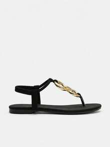 Lumivelle Our Sandals Are Made With Breathable Materials And Ergonomic Design, Providing Sufficient Air Circulation To Give You A Cooling And Refreshing Experience In The Hot Summer Days. Whether Paired With A Long Dress Or Shorts, They Can Showcase Your Unique Charm. - Black - View 4