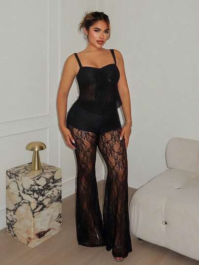 Maria Perezxox 女士蝴蝶结纹理印花短款吊带背心