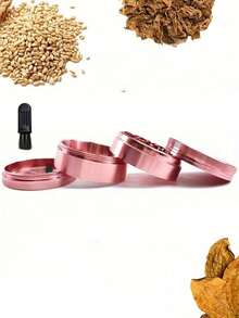 1 pieza Molinillo de metal portátil color rosa pálido, de 4 capas, diseño lindo, disponible en 1,57 pulgadas o 1,96 pulgadas - Rosa - Ver 6