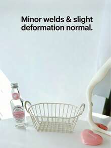 Joivida 1 Giỏ để bàn mini kiểu INS, Giỏ đựng đồ nghệ thuật bằng sắt màu Dopamine, Hộp đựng trang sức & Vật trang trí chụp ảnh - Nhiều màu - Xem 21