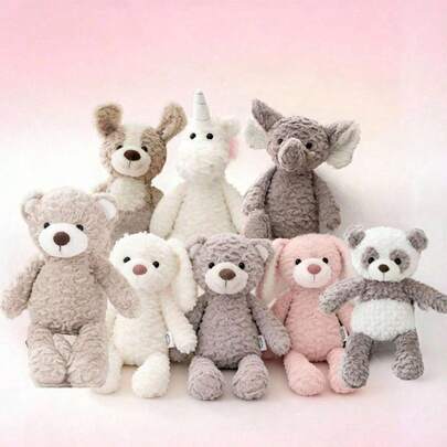 POKOJA LAND 可爱的小动物玩偶，四肢修长，表情生动，触感柔软，8种款式可选，是送给家人朋友的节日和生日礼物，也是家居装饰的理想之选。