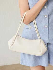 MOTF WOMEN'S SHOULDER BAG, EXQUISITE BEIGE BAG, SIMPLE DAILY VERSATILITY - Off-white - View 7
