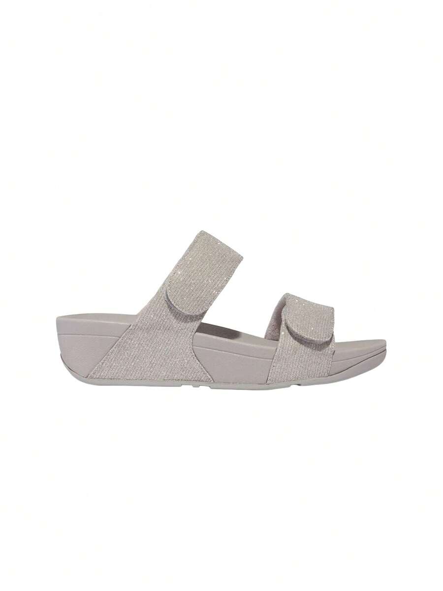 Fitflop LUL ADJUSTABLE SHIMMERLUX SLIDES - Grey - View 1