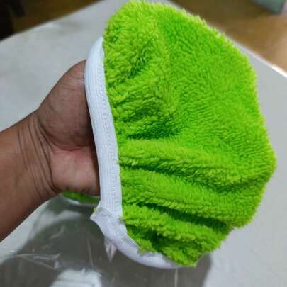 6/12片装高品质超细纤维拖把垫 - 可重复使用的拖把替换装，可水洗且耐用，适用于高效干湿清洁 - 高弹力，绿色带白色松紧带，清洁配件 | 贴合设计 | 超细纤维质地，可重复使用的拖把垫 - 可水洗耐用的扁平地板拖把布，吸水性强，适用于干湿拖地，易于清洁，高品质聚酯纤维（不含拖把）