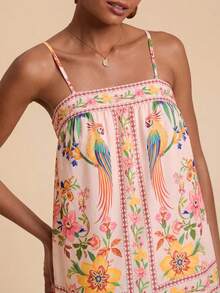 Travachic 女士度假印花宽松吊带背心 - 彩色 - 查看 1