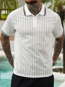 VENTUSAIL 男士高级提花Polo衫，送给男友或丈夫的时尚礼物。这款白色纹理Polo衫适合各种场合，例如日常通勤、旅行、度假和外出。它也是送给丈夫、男友或朋友的理想礼物。休闲简约风、都市成熟风、英伦绅士风。适合男士穿着，日常休闲、周末旅行、户外活动、探险旅行、轻松的工作环境或半正式场合，也是送给男友/丈夫、周年纪念/生日、派对、夏季假期、婚礼、春夏、复活节等场合的理想之选。这款男士白色短袖Polo衫采用锯齿形图案和条纹领口设计，休闲百搭。此外，它还适合男士Polo衫、高尔夫球衫、白色和灰色图案衬衫、蕾丝网眼衬衫以及学院风图案Polo衫等多种场合。 - 杏色 - 查看 6