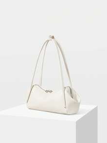 MOTF WOMEN'S SHOULDER BAG, EXQUISITE BEIGE BAG, SIMPLE DAILY VERSATILITY - Off-white - View 2