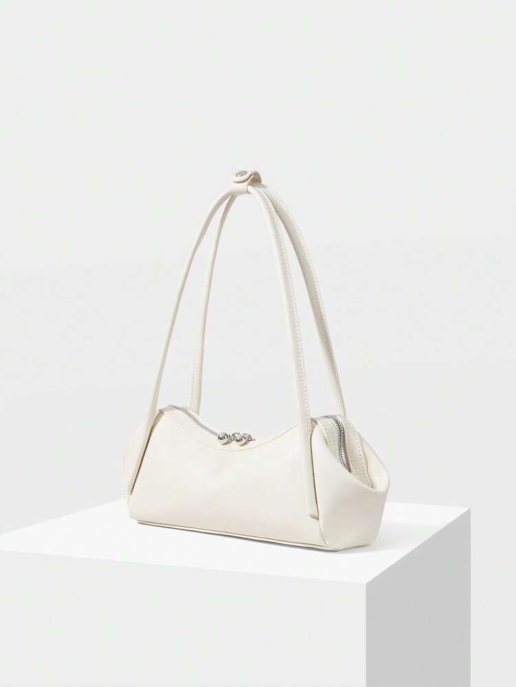 WOMEN'S SHOULDER BAG, EXQUISITE BEIGE BAG, SIMPLE DAILY VERSATILITY