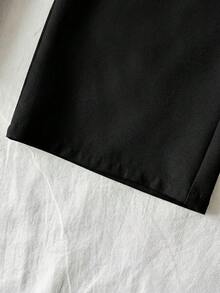 Travachic KIDS Bộ áo tank top màu trơn thanh lịch thường ngày dành cho bé gái tuổi teen. - màu đen - Xem 5