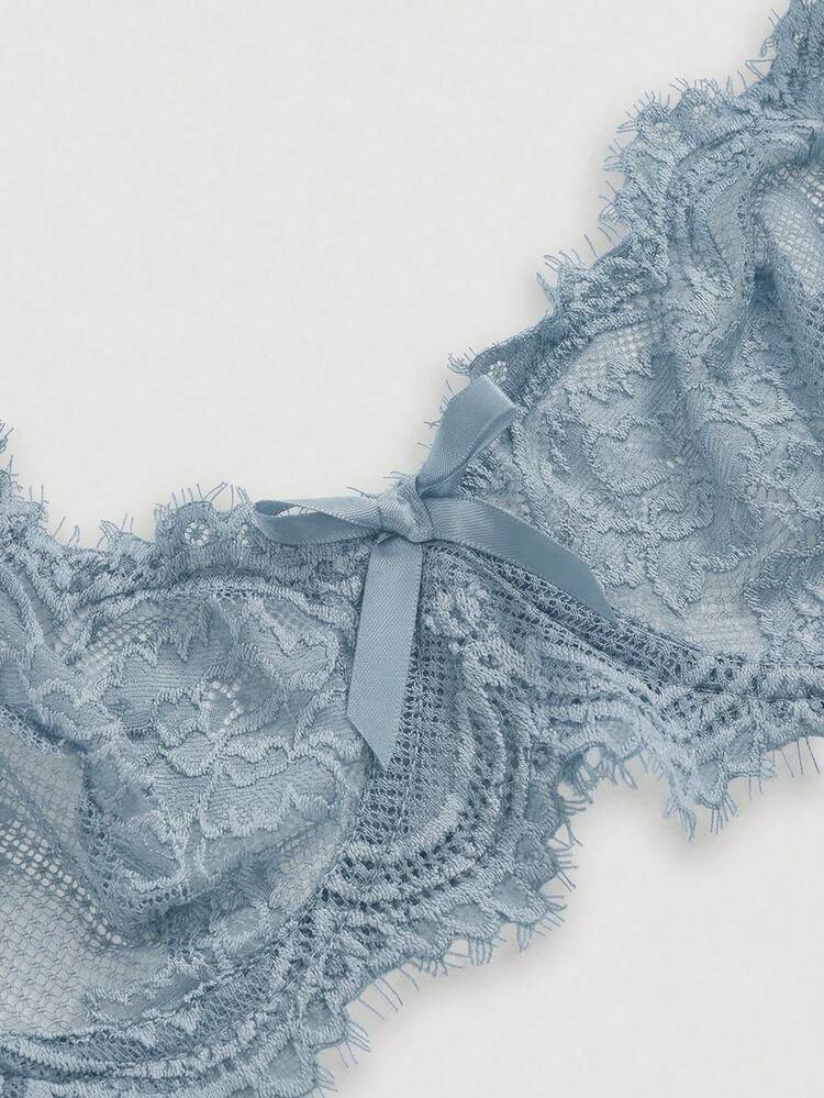 ROMWE 3pcs/Set Casual Lace Trim Wire-Free Bralette Combo | SHEIN