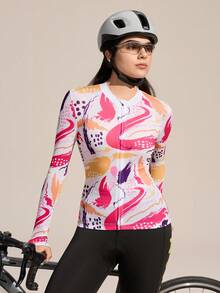 Exploreva Women's Long Sleeve Cycling Jersey - Multicolor - View 6