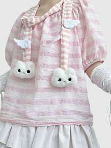 ROMWE Anime Women Scarves - Baby Pink - View 2