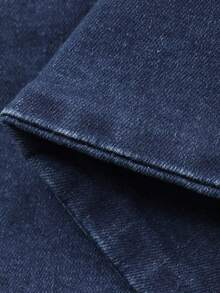 DAZY 夏季女士休闲侧开衩露背抹胸牛仔上衣 - 中等水洗藍 - 查看 12