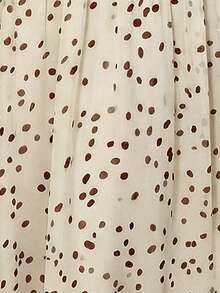 Aveloria Rosie 复古波点V领修身优雅系带长袖雪纺连衣裙 - 米色 - 查看 5