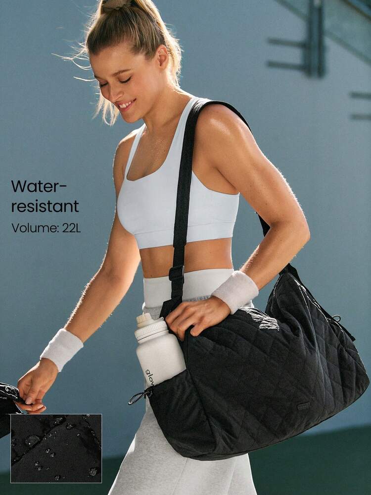 22L Sac bandoulière quotidien matelassé résistant à l'eau avec poches zippées et porte-bouteille. Sac casual pour usage quotidien.