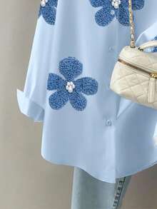 Resyla Women's Casual Floral Print Shirt, Spring - Multicolor - View 4