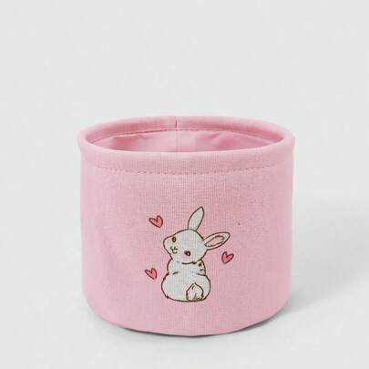ROMWE Kawaii Giỏ đựng đồ di động dung tích lớn họa tiết thỏ hoạt hình dễ thương