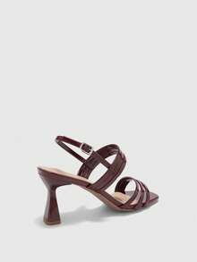 CUCCOO BIZCHIC Women Heeled Sandals Spring Shoes - Burgundy - View 9