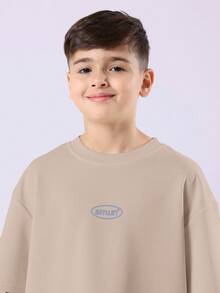 SUMWON Boys Oversized T Shirt And Track Pant Set Summer Casual Two Piece Outfit Tween Style - Navy Blue - View 5