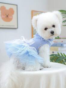 PETSIN 1 chiếc váy cho thú cưng, kiểu công chúa, chất liệu chiffon mềm mại, thích hợp cho mèo/chó mặc hàng ngày trong các đám cưới và tiệc tùng. - Nhiều màu - Xem 6