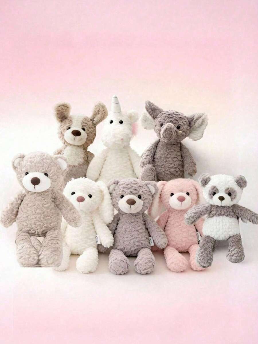 POKOJA LAND Small Animal Doll Cute Animal Plush Toy With Long Limbs And Vivid Expressions, Soft Touch, 8 Options, Holiday And Birthday Gifts For Family And Friends, Home Decoration - Multicolor - View 1