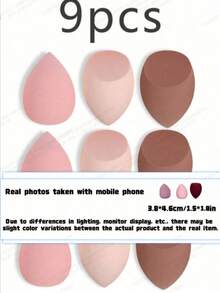 3/6/9/12pcs Water-Absorbent Makeup Sponges, Water-Absorbent Polyurethane Makeup Sponges - Suitable For Liquid, Cream, And Powder Foundations - Available In Multiple Colors - Multicolor - View 14