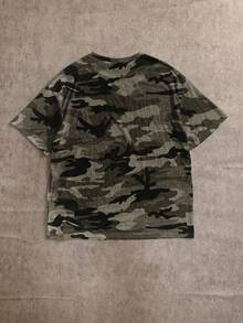 Attitoon 女士休闲复古短袖T恤，95%棉，迷彩印花，Y2K风格，日常穿着 - 彩色 - 查看 5