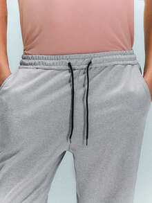 Driftmere 男士抽绳腰斜口袋慢跑运动裤 - 淺灰色 - 查看 6