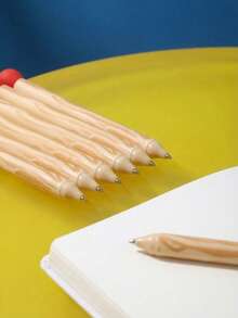 Joivida 2/4/6Pcs Creative Decompression Match Retractable Gel Pen | 0.5mm Black Double Bead, Quick-Drying Smooth Stable.Squeeze Head Stress Relief, Festive Gift For New Year BackSchool Birthday,Friends Family Lovers - multicolor - View 2