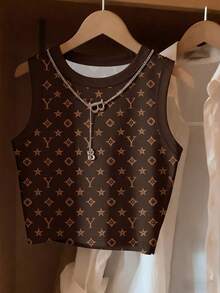 Women's Spring/Summer New Arrival Printed Pattern Fitted Camisole - Multicolor - View 3