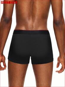 7pcs/Pack Men's Letter Printed Boxer Briefs Boxer Shorts Multipack Rest Era Underwear - Multicolor - View 2