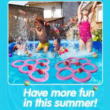 MINKOJA 1+10 Pieces Throwing Rings Triangles Circles, Suitable For Water Sports Floating Pool Toys Throwing Games For Ages 3 , Water Fun Throwing Toys - Multicolor - View 5