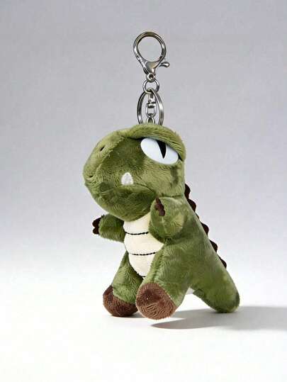 POKOJA LAND POKOJA LAND 1个毛绒绿色恐龙钥匙扣，填充动物玩具，背包挂件，钥匙圈，男孩女孩礼物，生日、情人节、圣诞节，春夏皆宜