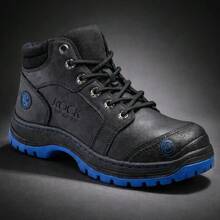 Men's Rock Working Shoes Made Of Leather With Reinforced Helmet And Resistant - negro turquesa - 查看 6