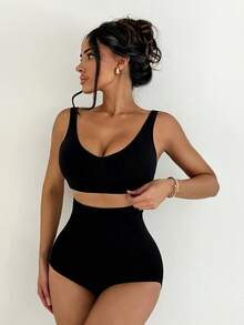 Sirith Women's 1pc Seamless Shapewear Bottom, Panty - Black - View 7