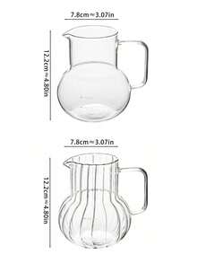 1 chiếc bình pha cà phê rót thủ công bằng thủy tinh borosilicate cao cấp chịu nhiệt, có tay cầm chống nhỏ giọt, bình thủy tinh trong suốt dùng trong gia đình có tay cầm. - Nhiều màu - Xem 3