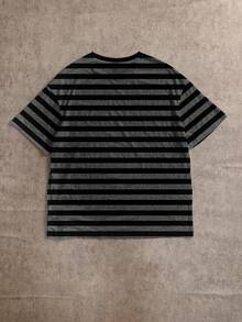 Attitoon Camiseta casual de mujer de cuello redondo y manga corta a rayas - Multicolor - Ver 4