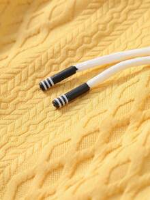 Manfinity Homme 男士纯色短袖单排扣衬衫和短裤休闲两件套 - 黃色 - 查看 4