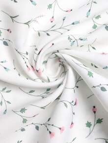 Franclia Bộ 2 món đồ đi nghỉ mát, gồm áo tank top màu trơn và chân váy hoa nhí. - trắng - Xem 8