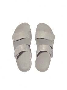 Fitflop LUL ADJUSTABLE SHIMMERLUX SLIDES - Grey - View 2